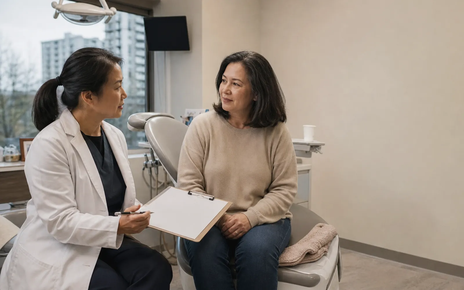 A bright and welcoming independent dental clinic prepared for patients